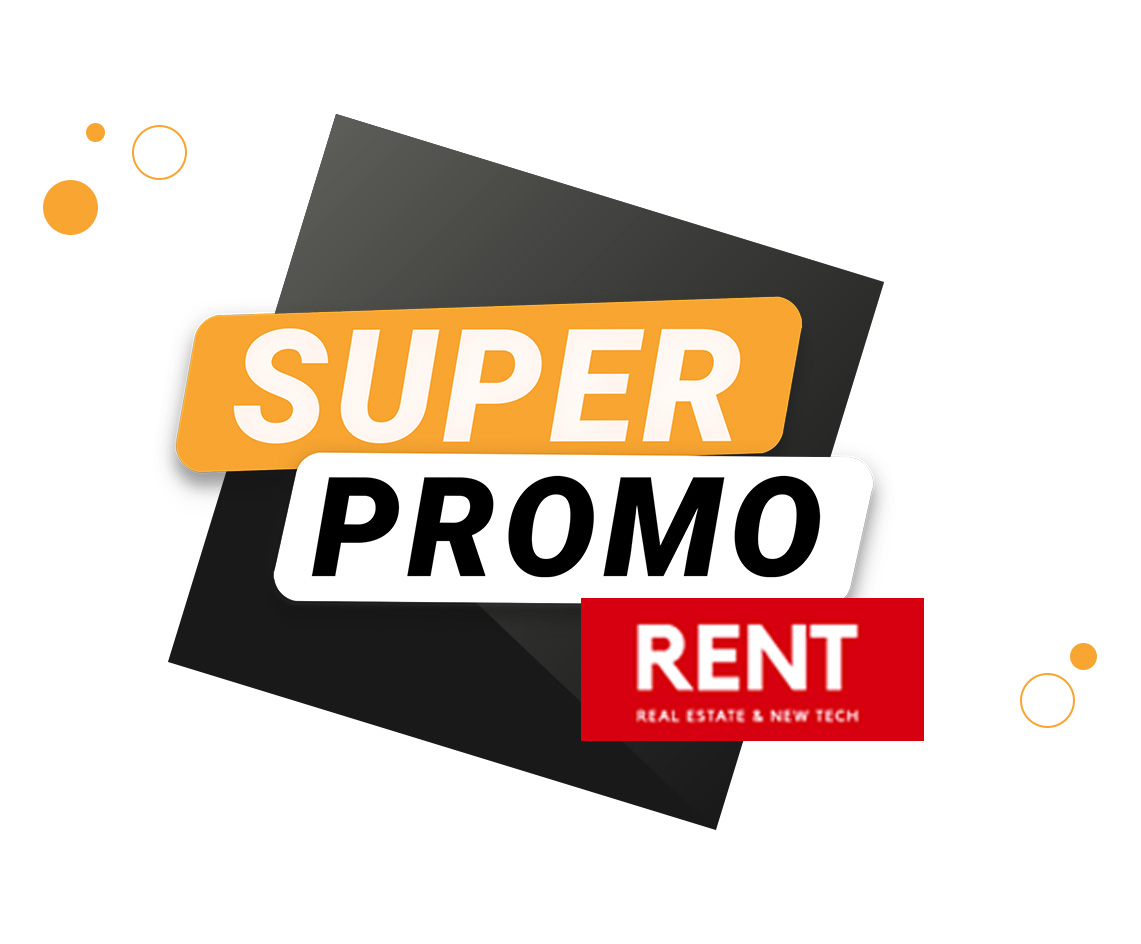 Image promotionnelle intitulée Super Promo RENT